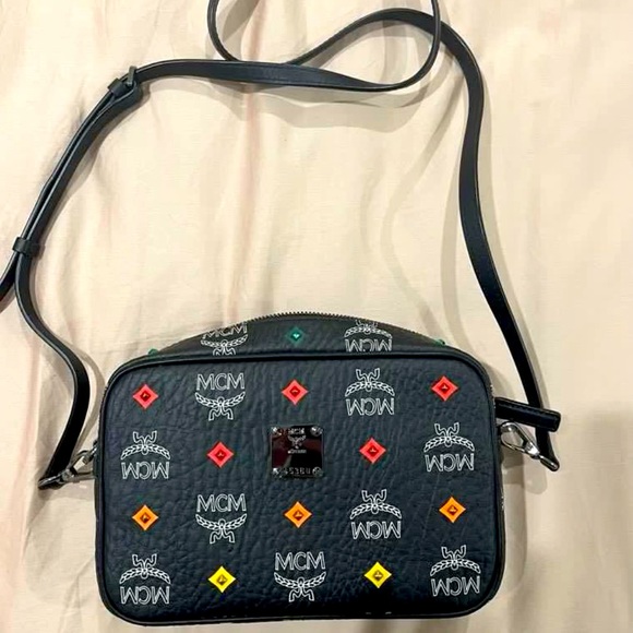 MCM Handbags - MCM Camera Bag in Skyoptic Visetos